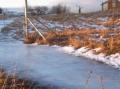Etter regnv�r 17. januar ble det klarv�r og frost dagen etter. Resultatet ble store mengder is p� alt av veier og stier.
