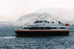 V�gsfjord med flagg