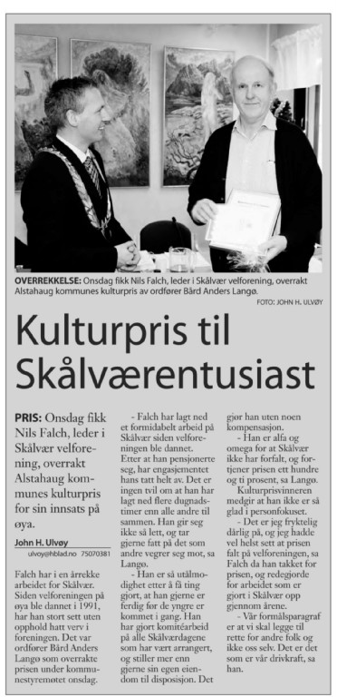 Faksimile fra Helgelands Blad