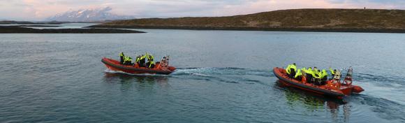 Tur med RIB til Sk�lv�r Sk�lv�r.