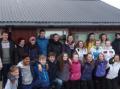Konfirmanter p� tur i Sk�lv�r 1.-2. april 2016. Klar for hjemreise.